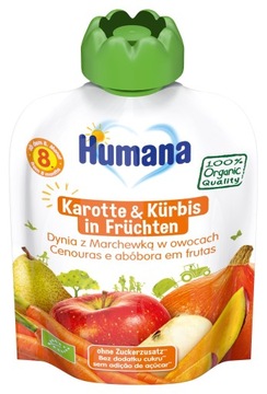 Humana Mus dynia i marchewka w owocach po 6 m-c 90