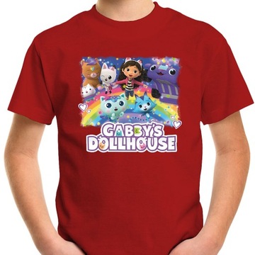 T-SHIRT KOSZULKA DLA DZIECKA KOCI DOMEK GABI 140 SUPER JAKOŚĆ