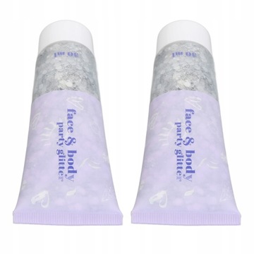 2 шт Гель-блеск для лица и тела Гель-блеск голографический для тела