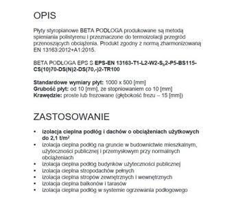 СТАНДАРТНЫЙ ПЕНОСТРОИТЕЛЬНЫЙ ПОЛ БЕТА 0,038 м толщиной 1 см