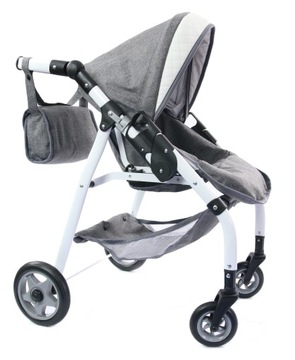 Коляска для кукол из ПОЛЬСКОЙ ЭКО КОЖИ Поворотные колеса