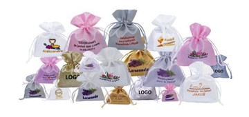 Белая атласная сумка для украшений с ПРИНТОМ ЛОГОТИПА