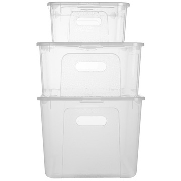 3x ПЛАСТИКОВЫЙ КОНТЕЙНЕР С КРЫШКОЙ ПЛАСТИКОВАЯ КОРОБКА