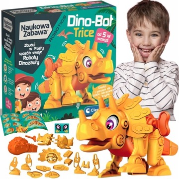 MECHANIKA JUNIOR ROBOT DINOZAUR DINO BOT TRICERATOPS DINOBOT CLEMENTONI