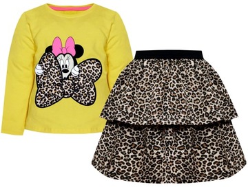 3348 BAWEŁNA KOMPLET MINNIE BLUZKA SPÓDNICZKA r110