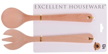 НАБОР КУХОННЫХ ЛОЖЕК ИЗ 2 ДЕРЕВЯННЫХ ЛОЖЕК ДЛЯ САЛАТА OLDMAN 30см.