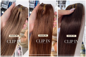 CLIP IN WŁOSY NATURALNE TRESKA DOPINKA 40 CM #4