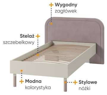 МОЛОДЕЖНАЯ КРОВАТЬ для подростка 90х200, мягкое изголовье ХР-08