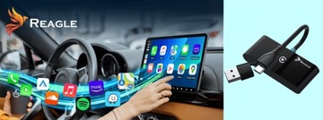 BEZPRZEWODOWY CARPLAY ANDROID AUTO ADAPTER SAMOCHODOWY APPLE IPHONE