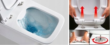 STELAŻ podtynkowy GEBERIT czarna MISKA WC +Bidetta