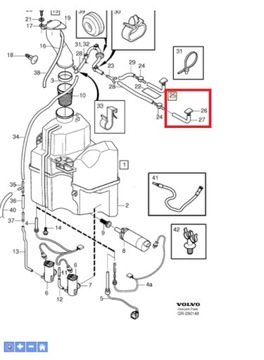 Dysza spryskiwacza Volvo OE 30655606
