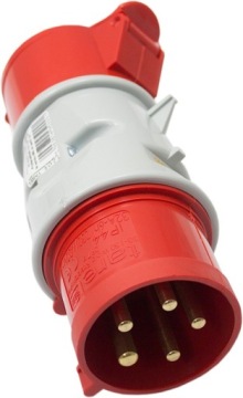 Вилка-переходник 32А/5ст + розетка 16А/5ст. IP44