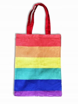 TORBA Shopper BAWEŁNIANA Tęczowa PRIDE LGBT XXL