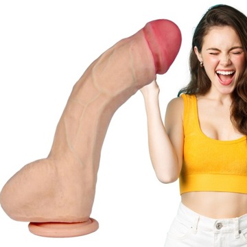 DUŻE DILDO Z PRZYSSAWKĄ SZTUCZNY PENIS REALISTYCZN