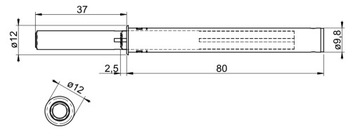 HAFELE ODBOJNIK PUSH TO OPEN DŁUGI BIAŁY Z GUMKĄ