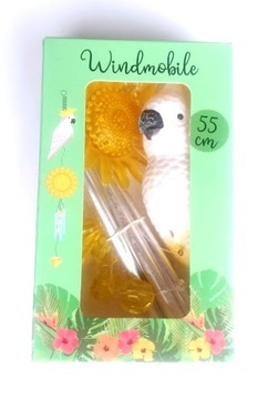 Dzwonek wietrzny zwierzątko PAPUGA 55cm