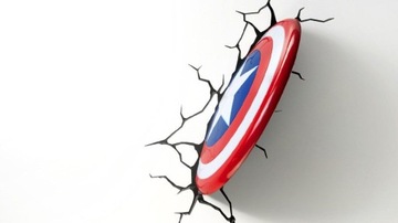 Светодиодная лампа Marvel 3D - Щит Капитана Америки