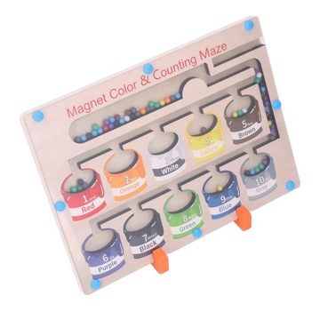 Деревянная игрушка-магнит из бусин Монтессори.