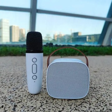 МИНИ-КОНИТОР BLUETOOTH ДЛЯ КАРАОКЕ + 2 БЕСПРОВОДНЫХ МИКРОФОНА ДЛЯ ДОМАШНЕЙ ВЕЧЕРИНКИ