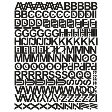 Буквы самоклеящиеся 255 символов - 3см.