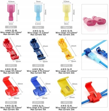 170Pcs T-Tap Wire Electrical Connectors Quick