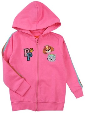 BLUZA DRESOWA OCIEPLANA MESZKIEM DZIEWCZĘCA KAPTUR Psi Patrol RÓŻ 128 R005L