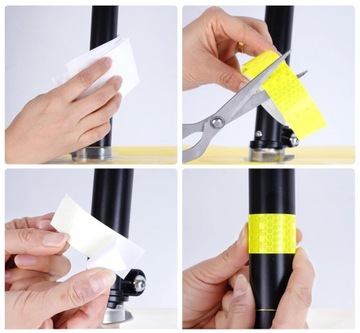 Самоклеящаяся контурная светоотражающая лента, зеленая в рулоне, 25 м, предупреждение, 5 см.