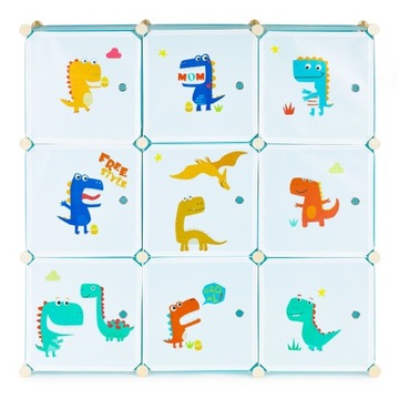 Модульный детский шкаф-полка на 9 полок.