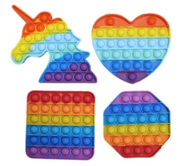 4xZESTAW POPIT ZABAWKA SENSORYCZNA ANTYSTRES BĄBLE