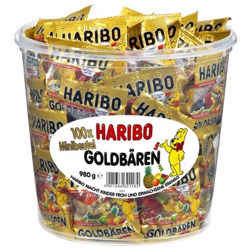 Żelki Haribo Złote Misie Minitorebki 100szt