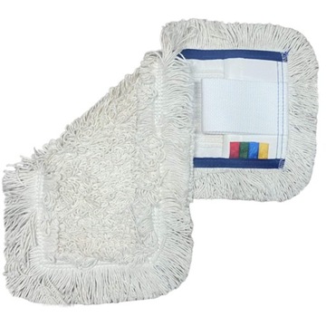 Nakładka Mop Płaski 40cm Bawełna Kieszeniowy Klips DUO Profesjonalna