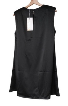 Only čierne saténové mini šaty s vankúšmi S