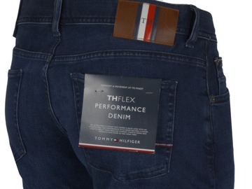 TOMMY HILFIGER spodnie męskie, jeansowe, granatowe, 36/34