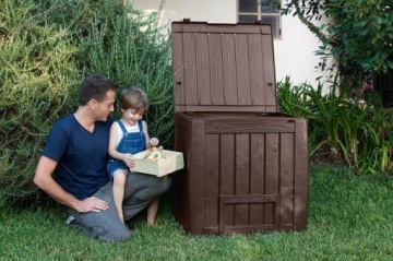 КОМПОСТЕР CURVER GARDEN С ОСНОВАНИЕМ 340Л, КОРИЧНЕВЫЙ