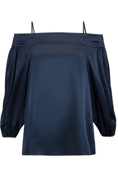 Шелковая рубашка Tibi с открытыми плечами