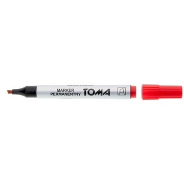 Marker permanentny czerwony Toma ścięty TO-091