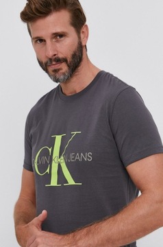 Szary t shirt CALVIN KLEIN JEANS r. S koszulka