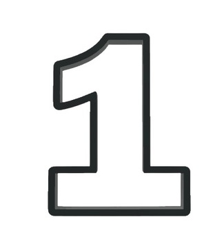 Foremka jedynka ROCZEK 1 urodziny 9cm