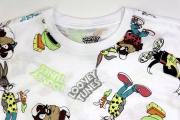 Koszulka męska T-shirt Looney Tunes Zwariowane Melodie M biała nadruk