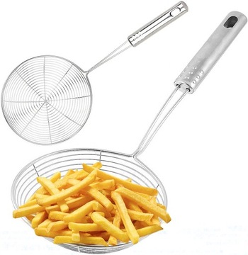 SZUMÓWKA ŁYŻKA CEDZAKOWA SITKO PIEROGÓW FRYTEK XL