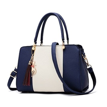 Dollcini, damska torba na ramię typu crossbody, niebieska, 27 x 19 x 14 cm