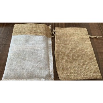 ДЕКОРАТИВНЫЕ ДЖУТОВЫЕ СУМКИ НА СТРУНЕ 30 ШТ 10Х14см
