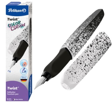 Перова ручка на патрони PELIKAN Twist Колір Edition біло-чорні