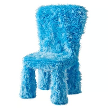 IKEA GREJSIMOJS Чохол на стільчик MAMMUT, штучний хутро Синій