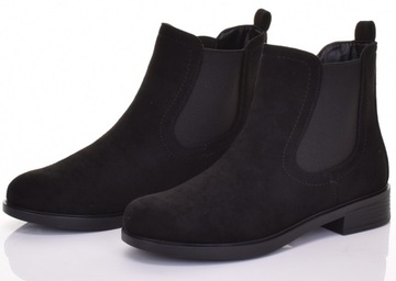 ЭЛЕГАНТНЫЕ ЖЕНСКИЕ БОТИНКИ ИЗ ЧЕРНОЙ ЗАМШИ