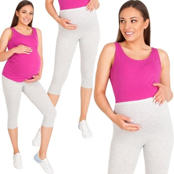 LEGGINSY CIĄŻOWE GETRY Z PANELEM ROZM XL RYBACZKI