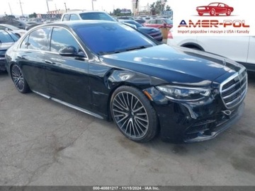 Mercedes 2022 Mercedes-Benz Klasa S 580 4Matic 2022 4.0l 4.0 Benzyna 496KM