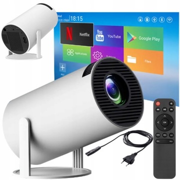 Projektor LED HY300 WERSJA PRO biały wyświetlacz SMART TV + GRATIS PREZENT