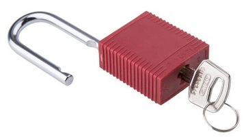 Замок навесной LOTO Lockout BRADY 51339 RED стальная дужка