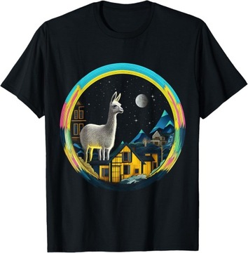 Koszulka LLama Art Nature House Animal Abstract Art Graphic Alpaca, XXL